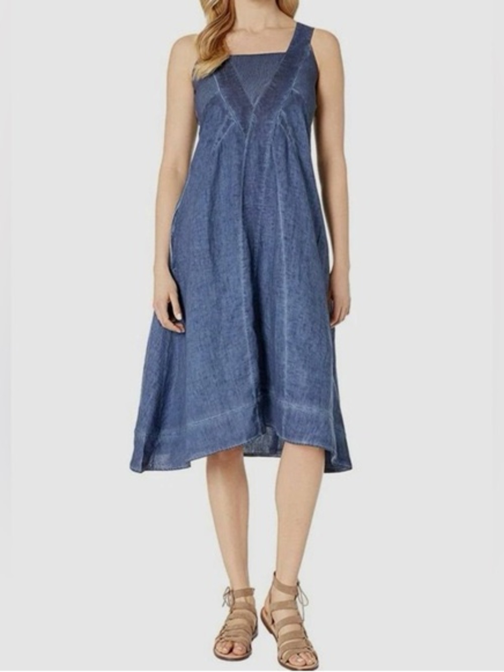 Elliott Lauren Blue Sleeveless A-Line Maxi Dress - Size L